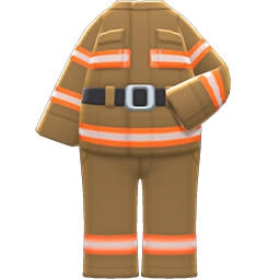 Animal Crossing Items Firefighter Uniform Brown